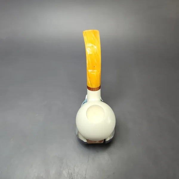 MBSD Meerschaum Deluxe Smooth Apple Block Meerschaum Pipe, Briar-Mortise, New - Image 6