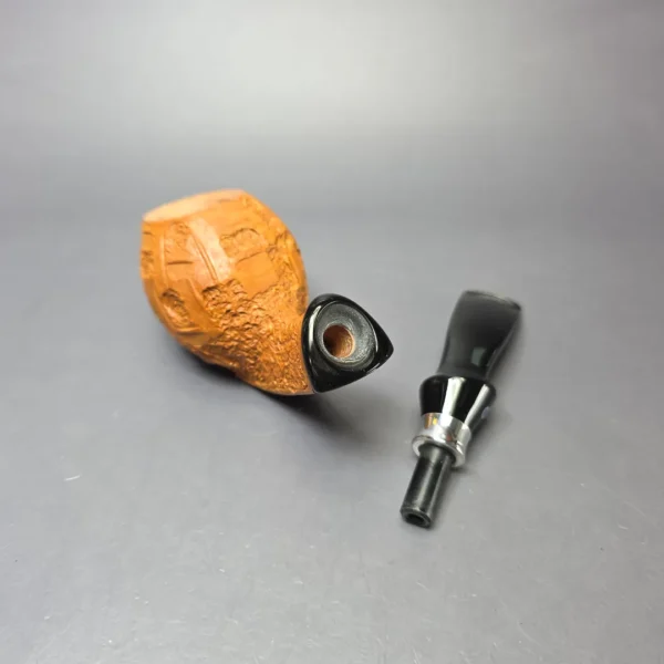 Ardor Meteora Fantasy Rusticated Blowfish w/ Silver Estate Briar Pipe, Unsmoked - Image 13