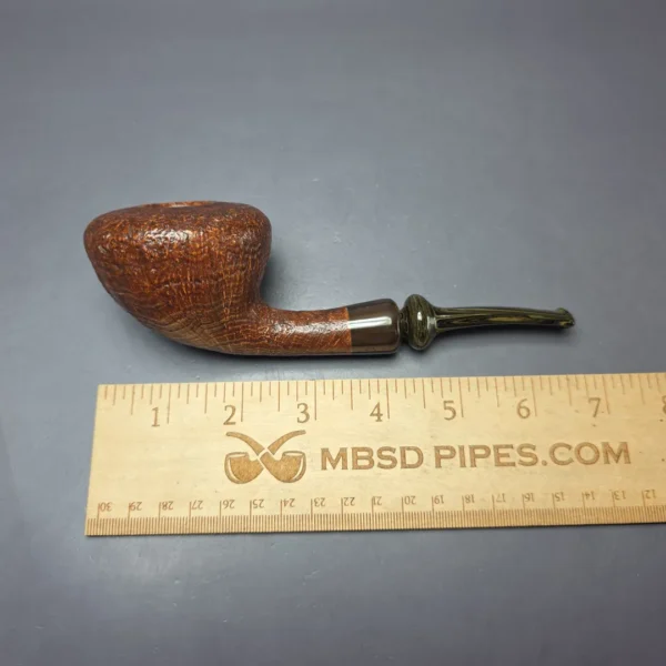 la Biota XL Sandblasted Danish Dublin w/ Horn Handmade Briar Pipe, New - Image 10