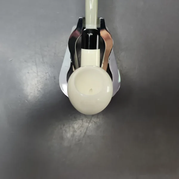 Smooth Bent Acorn Estate Block Meerschaum Pipe w/ Case, Unsmoked - Image 5