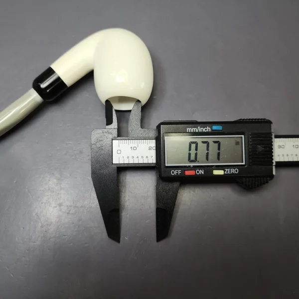 Smooth Bent Acorn Estate Block Meerschaum Pipe w/ Case, Unsmoked - Image 10