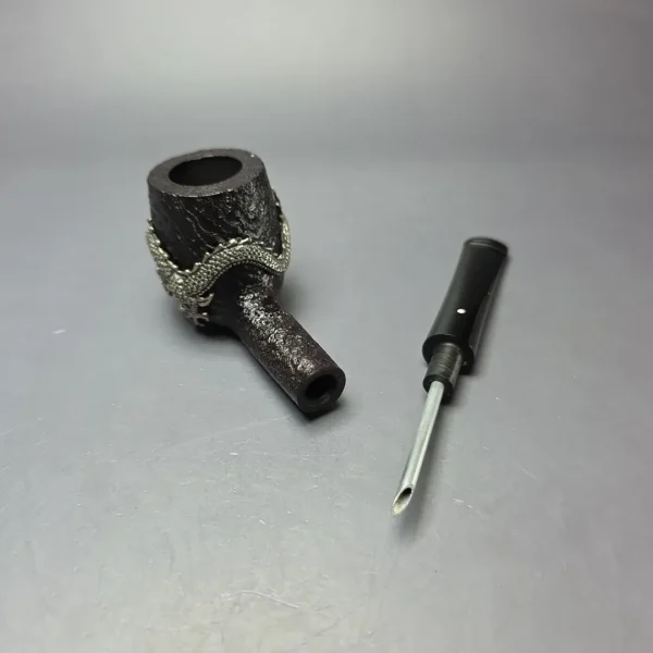 Dunhill 2014 Shell Briar 4103 Dragon w/ Silver & Rubies Estate Briar Pipe, Unsmoked - Image 18