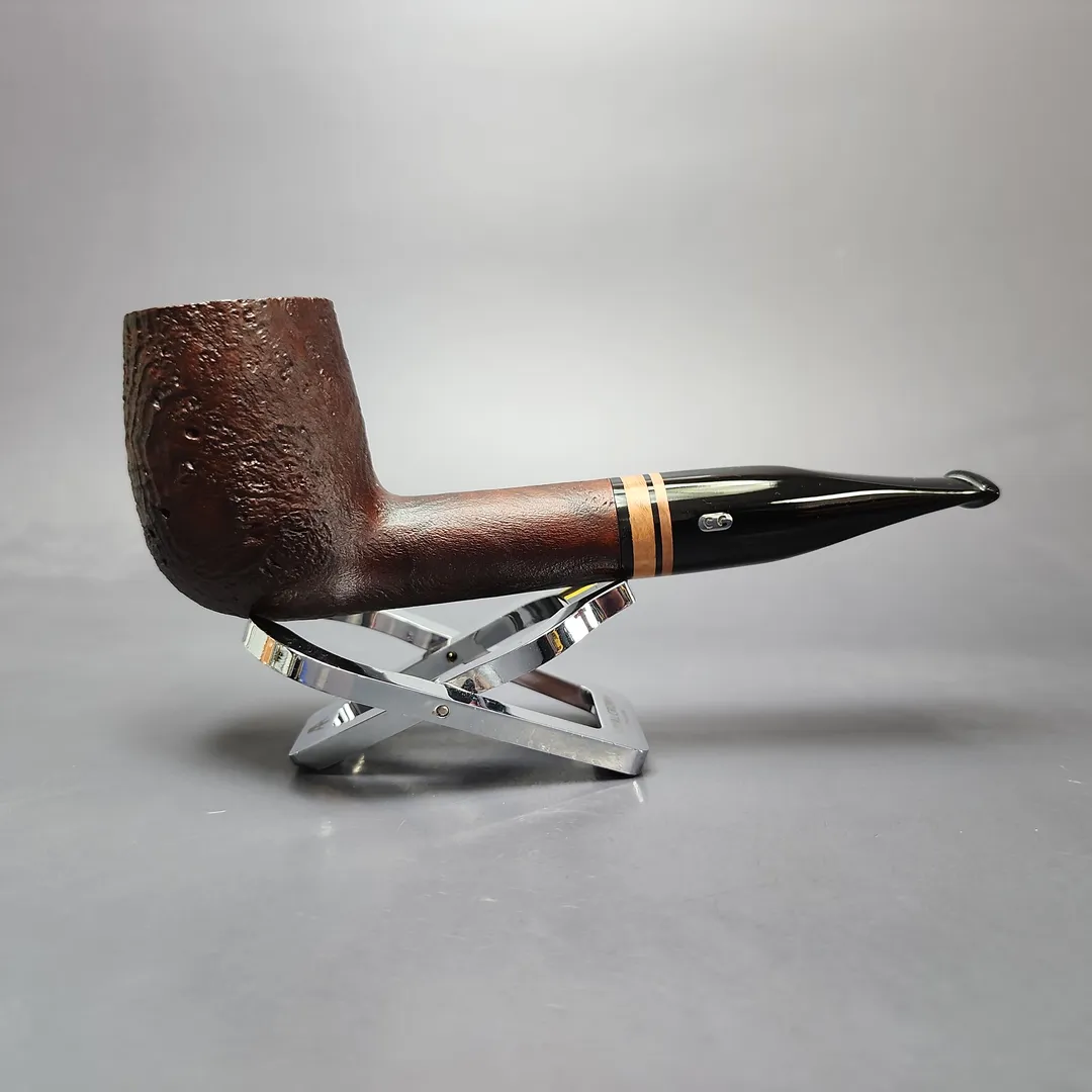 Chacom Erica 1201 Sandblasted Large Billiard Estate Briar Pipe, Unsmoked - Image 2