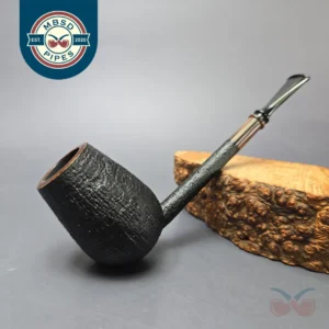 Piero Vitale Partially Sandblasted Pencil Shank Lovat w/ Horn Handmade Briar Pipe, New