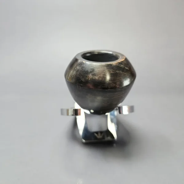 Nording Silver Classic Smooth Rhodesian Horn Estate Briar Pipe, Unsmoked - Image 3