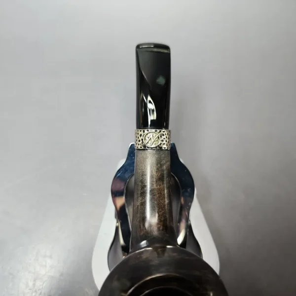 Nording Silver Classic Smooth Rhodesian Horn Estate Briar Pipe, Unsmoked - Image 5
