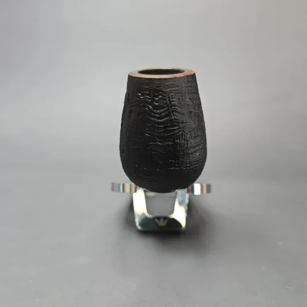 Piero Vitale Partially Sandblasted Pencil Shank Lovat w/ Horn Handmade Briar Pipe, New - Image 3