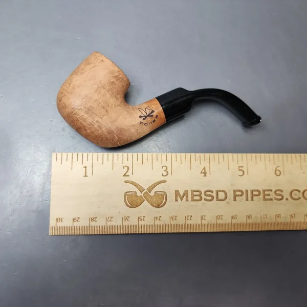 Morgan Bones Sandblasted Oom Paul Briar Pipe, New - Image 8