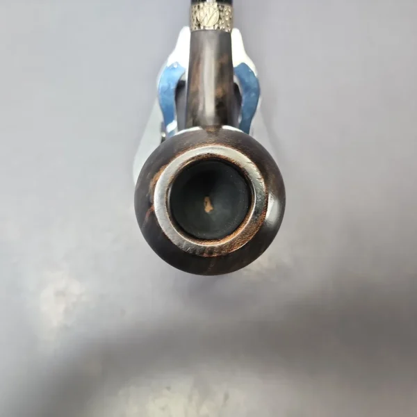 Nording Silver Classic Smooth Rhodesian Horn Estate Briar Pipe, Unsmoked - Image 4