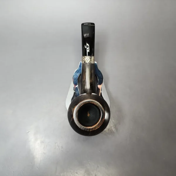 Nording Silver Classic Smooth Rhodesian Horn Estate Briar Pipe, Unsmoked - Image 6