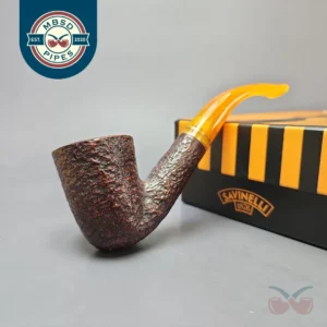 Savinelli La Pipa Rusticated Dublin Estate Briar Pipe, Italian Estates, 6mm