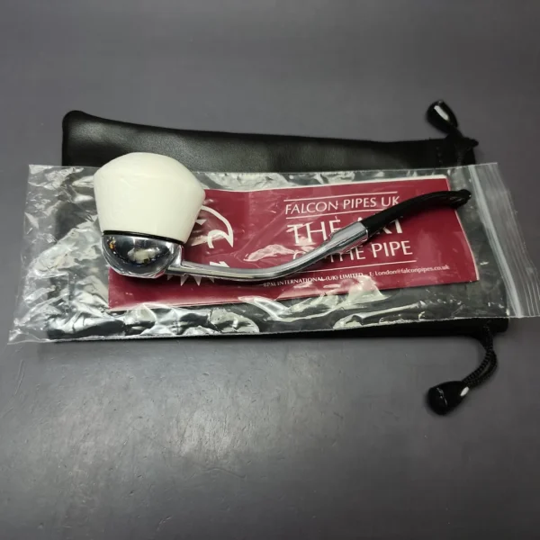 Falcon Classic Bent Multipurpose w/ MBSD Meerschaum Rhodesian Block Meerschaum Bowl Pipe, New - Image 10