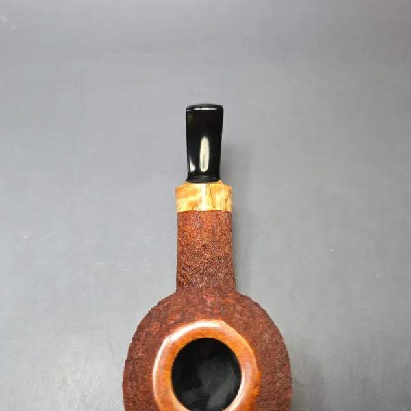 Yang Kun Sandblasted Dublin w/ Masur Birch Handmade Briar Pipe, New - Image 7