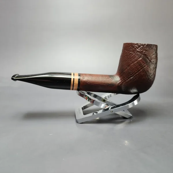 Chacom Erica 1201 Sandblasted Large Billiard Estate Briar Pipe, Unsmoked - Image 7
