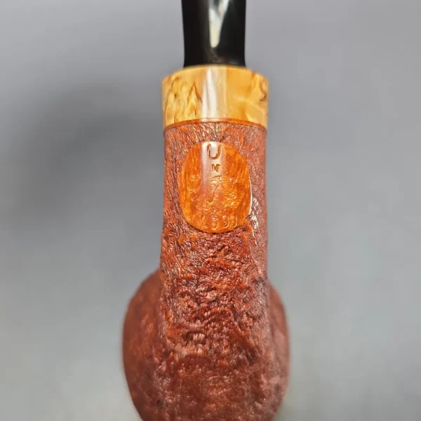 Yang Kun Sandblasted Dublin w/ Masur Birch Handmade Briar Pipe, New - Image 9