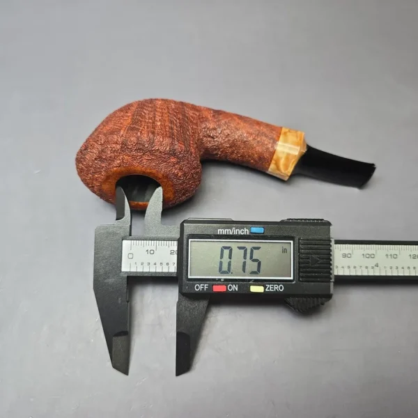 Yang Kun Sandblasted Dublin w/ Masur Birch Handmade Briar Pipe, New - Image 11