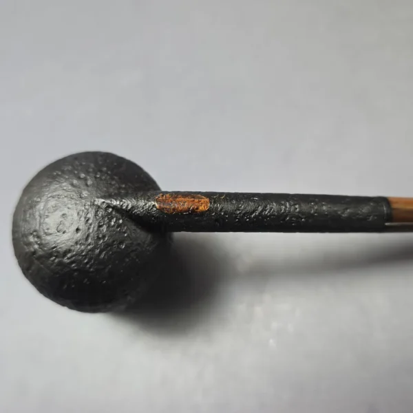 Piero Vitale Partially Sandblasted Pencil Shank Lovat w/ Horn Handmade Briar Pipe, New - Image 9
