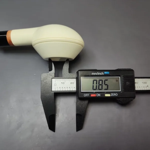 MBSD Meerschaum Deluxe Smooth Squat Rhodesian Block Meerschaum Pipe, New - Image 9