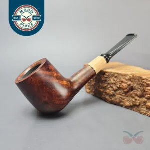 MBSD Briars by Vitale Sienna Contrast Smooth Billiard w/ Boxwood Briar Pipe, New