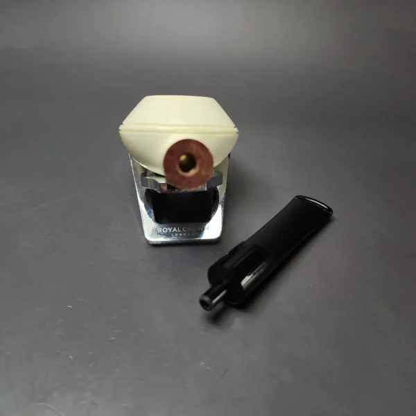 MBSD Meerschaum Deluxe Smooth Squat Rhodesian Block Meerschaum Pipe, New - Image 10