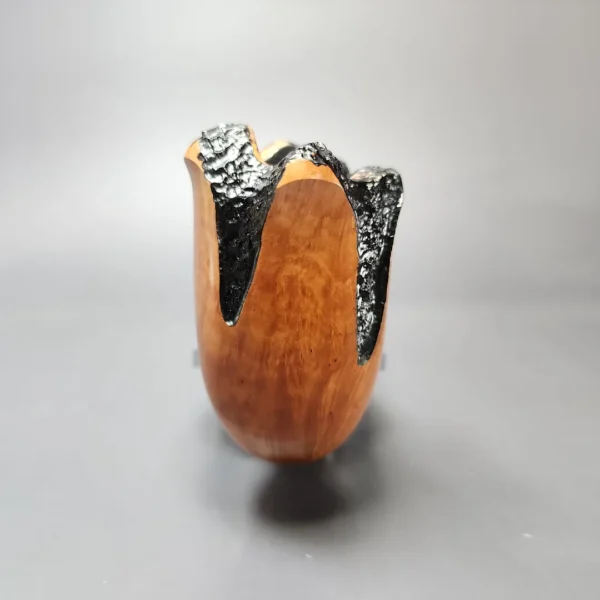 Nording Spiral Rustic Partially Rusticated Freehand Estate Briar Pipe, Unsmoked - Image 3