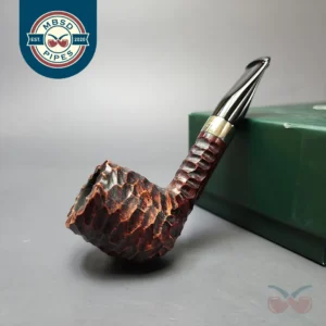 Peterson Junior Nickel Mounted Rusticated Nosewarmer Estate Briar Pipe, Irish Estates