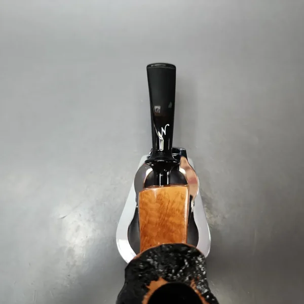 Nording Spiral Rustic Partially Rusticated Freehand Estate Briar Pipe, Unsmoked - Image 5