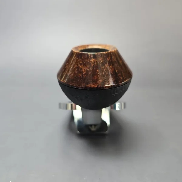 Piero Vitale Partially Sandblasted Rhodesian (2 Star) Handmade Briar Pipe, New - Image 3