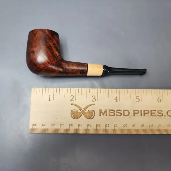 MBSD Briars by Vitale Sienna Contrast Smooth Billiard w/ Boxwood Briar Pipe, New - Image 8