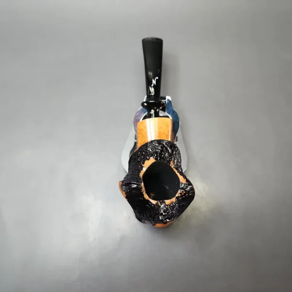 Nording Spiral Rustic Partially Rusticated Freehand Estate Briar Pipe, Unsmoked - Image 6