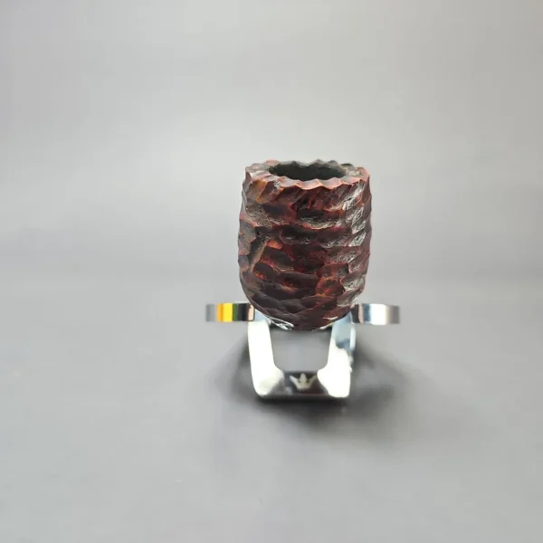 Peterson Junior Nickel Mounted Rusticated Nosewarmer Estate Briar Pipe, Irish Estates - Image 3