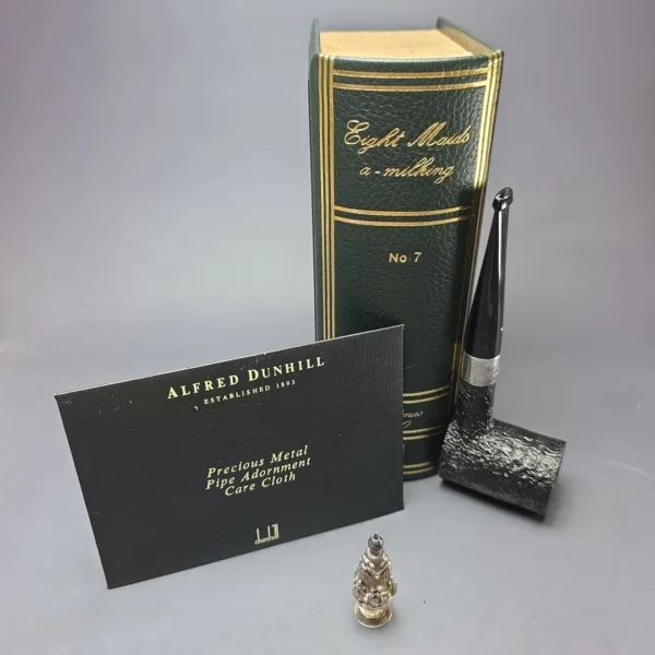 Dunhill Christmas 2000 Shell Briar Sandblasted Poker w/ Case & Tamper (7/500) Estate Briar Pipe, Unsmoked - Image 14