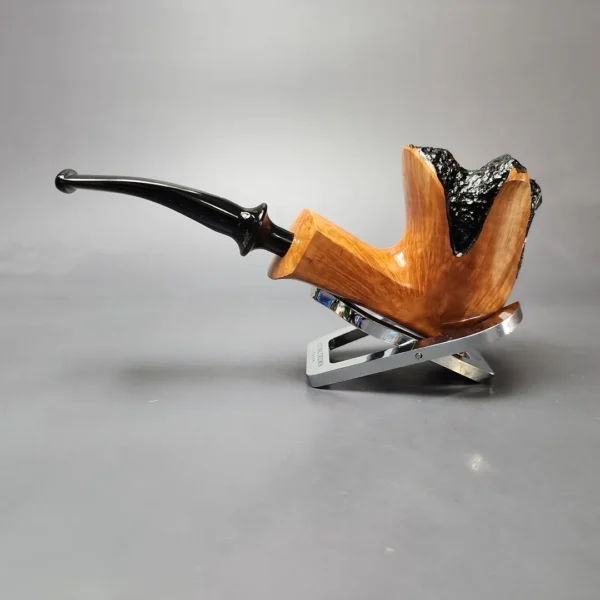 Nording Spiral Rustic Partially Rusticated Freehand Estate Briar Pipe, Unsmoked - Image 7