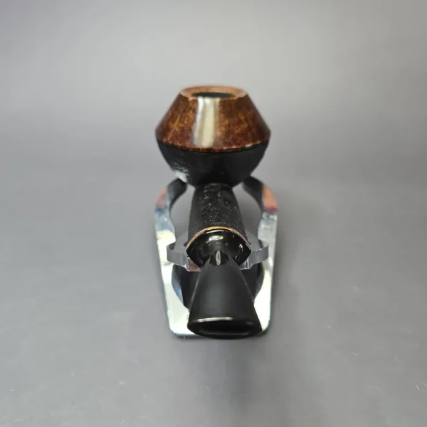 Piero Vitale Partially Sandblasted Rhodesian (2 Star) Handmade Briar Pipe, New - Image 5