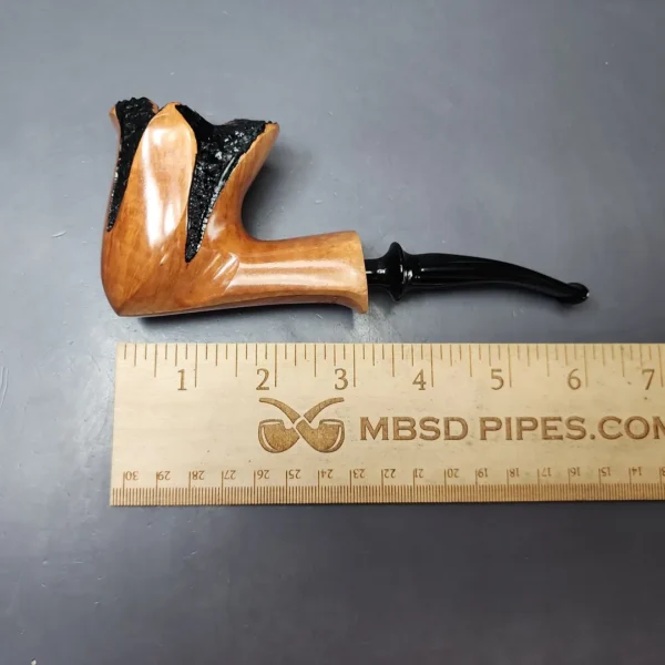 Nording Spiral Rustic Partially Rusticated Freehand Estate Briar Pipe, Unsmoked - Image 8