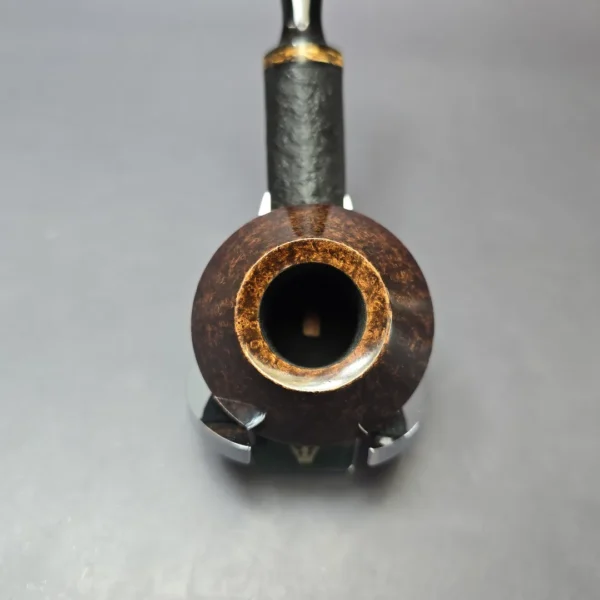 Piero Vitale Partially Sandblasted Rhodesian (2 Star) Handmade Briar Pipe, New - Image 6