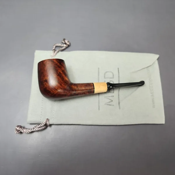 MBSD Briars by Vitale Sienna Contrast Smooth Billiard w/ Boxwood Briar Pipe, New - Image 11