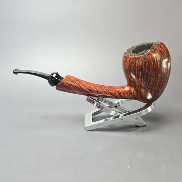 Wandi Riyadi Smooth Large Long Shank Acorn Handmade Briar Pipe, New - Image 4