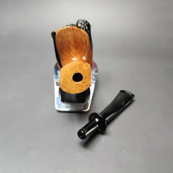 Nording Spiral Rustic Partially Rusticated Freehand Estate Briar Pipe, Unsmoked - Image 11