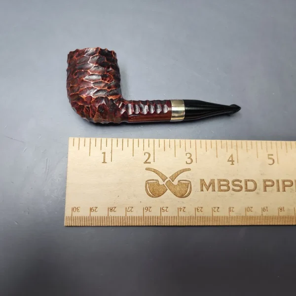 Peterson Junior Nickel Mounted Rusticated Nosewarmer Estate Briar Pipe, Irish Estates - Image 8
