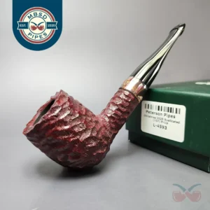 Peterson 2025 Christmas Pipe 107 Rusticated Billiard Estate Briar Pipe, Unsmoked