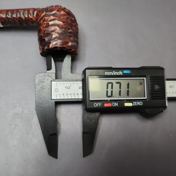 Peterson Junior Nickel Mounted Rusticated Nosewarmer Estate Briar Pipe, Irish Estates - Image 9