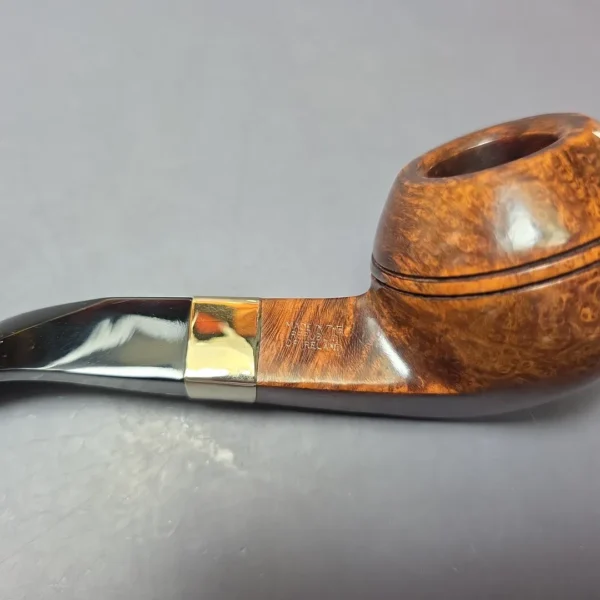 Peterson Sherlock Holmes Squire w/ 9k Gold Smooth Bulldog Estate Briar Pipe, Unsmoked - Image 10