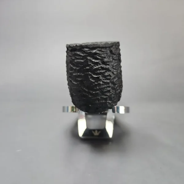 MBSD Briars by Piero Vitale Black Rusticated Billiard w/ Olivewood Briar Pipe, New - Image 3