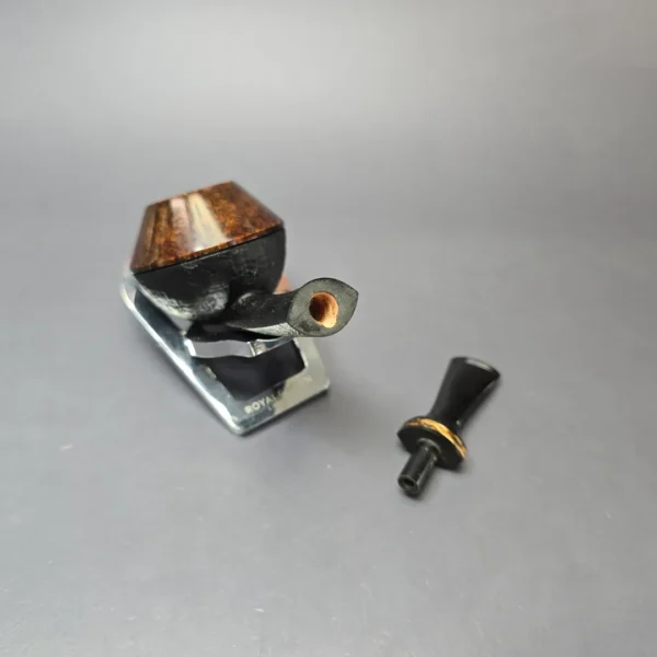 Piero Vitale Partially Sandblasted Rhodesian (2 Star) Handmade Briar Pipe, New - Image 11