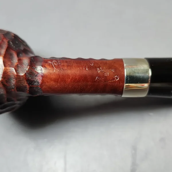 Peterson Junior Nickel Mounted Rusticated Nosewarmer Estate Briar Pipe, Irish Estates - Image 10