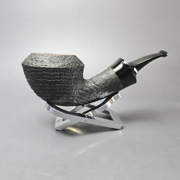 Yang Kun Partially Sandblasted Rhodesian Handmade Briar Pipe, New - Image 3