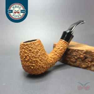 Brebbia 9112 Rusticated Brandy Estate Briar Pipe, Italian Estates