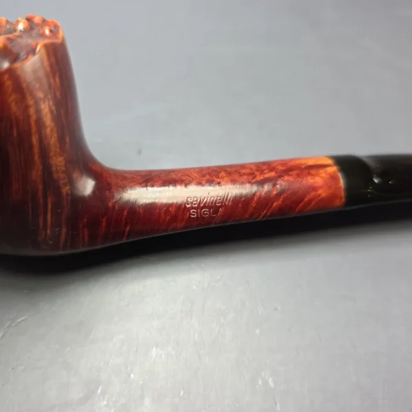Savinelli Sigla Smooth Freehand Lumberman Estate Briar Pipe, Italian Estates - Image 8