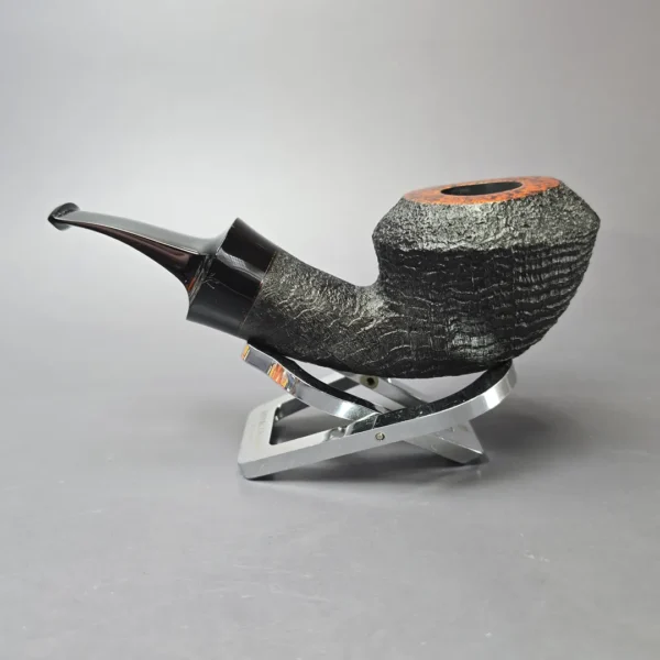 Yang Kun Partially Sandblasted Rhodesian Handmade Briar Pipe, New - Image 5